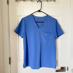 Figs scrub top Small blue